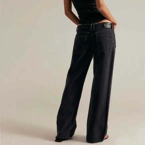 Free People We The Free Black Straight Leg Jeans Size 31 - Picture 2 of 8